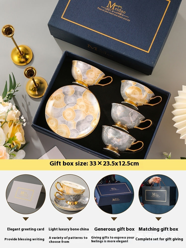 Coffee Cup High-End Exquisite Bone China Gift