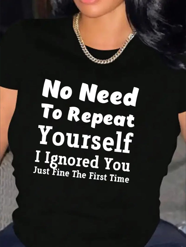 Ignored You Just Fine Comfy T-Shirt - Soft, Relaxed Fit, Casual, Funny Graphic Tee For Women