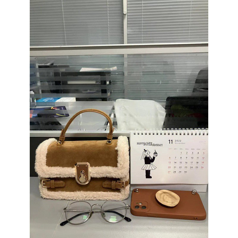 Plush Stitching Advanced Texture All-match Crossbody Handbag