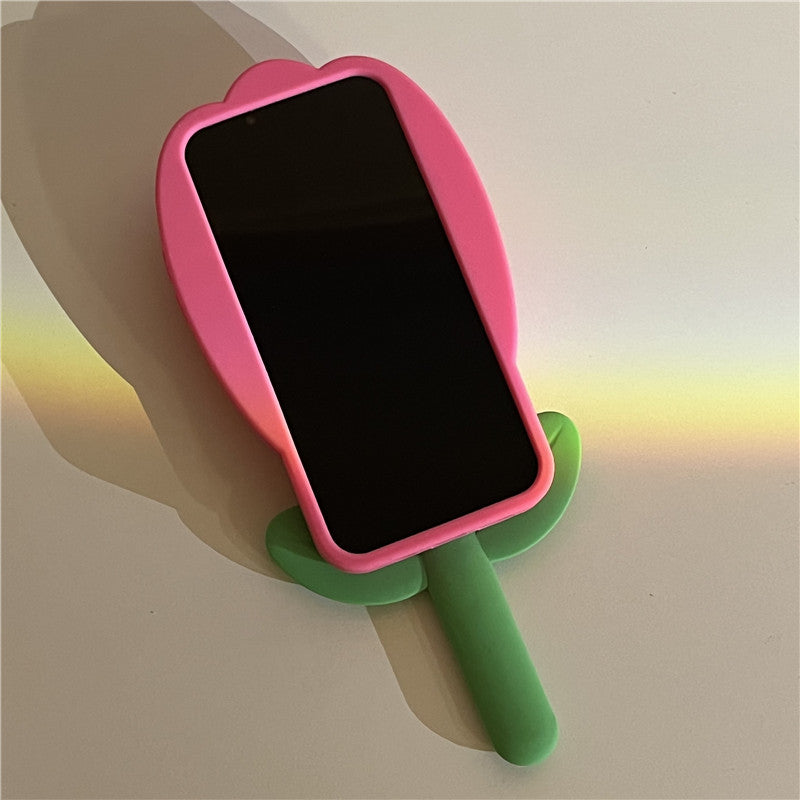Tulip Flower Silicone Soft Case Drop-Resistant Phone Case