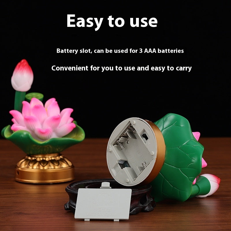Colorful Lotus Plug-in Battery Dual-Purpose Pilot Lamp