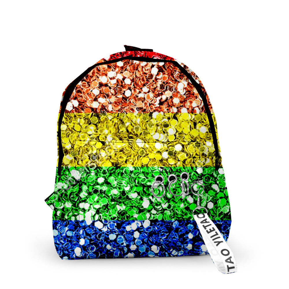 Men's And Women's Fashion Trend Student Daily 3D Digital Printing Backpack