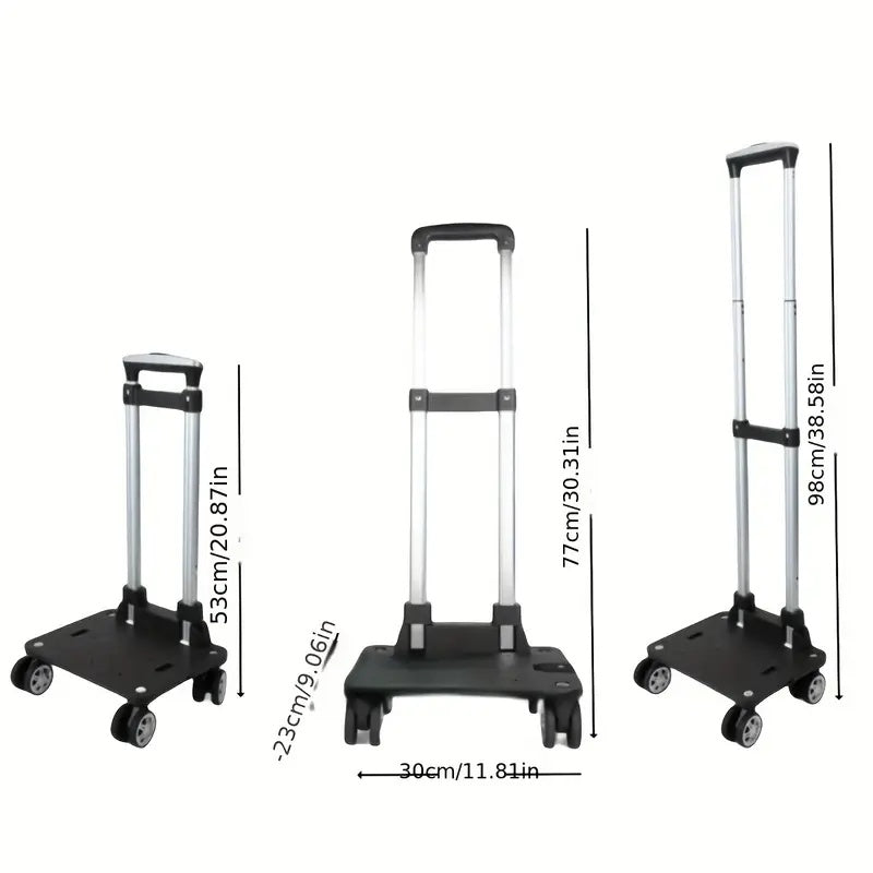 Must See PMMJ Folding Trolley  4  5 Wheels With Optional  360 Universal Wheel Ultra Flexible Lightweight PP Material