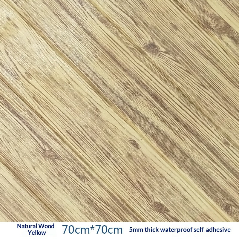 3D Wood-Grain Self-adhesive Wall Stickers