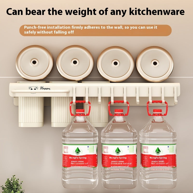 Kitchen Knife Rack Multi-Functional Punch-free