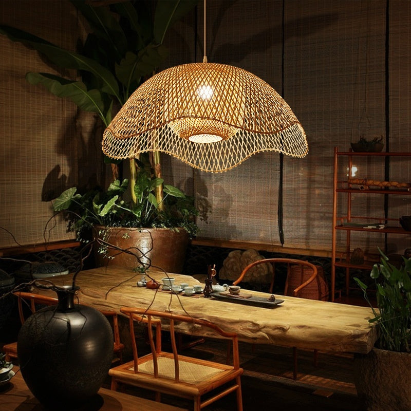 New Chinese Style Bamboo Chandelier Creative B & B Tea Room