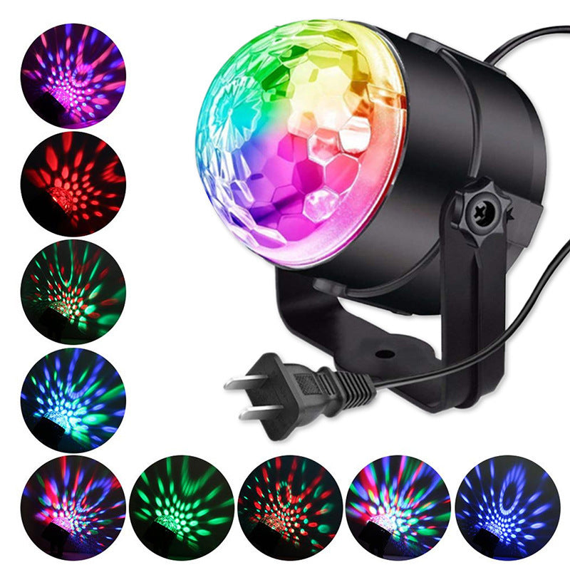 Remote Control LED Magic Ball Mini Crystal Seven-Color Ambience Light