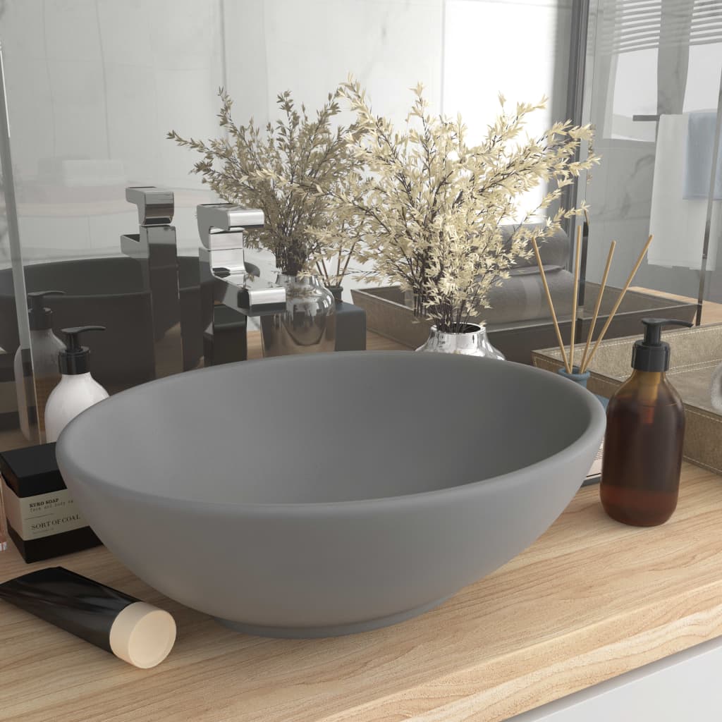 Luxury Oval Washbasin Matte Ceramic   Luxury