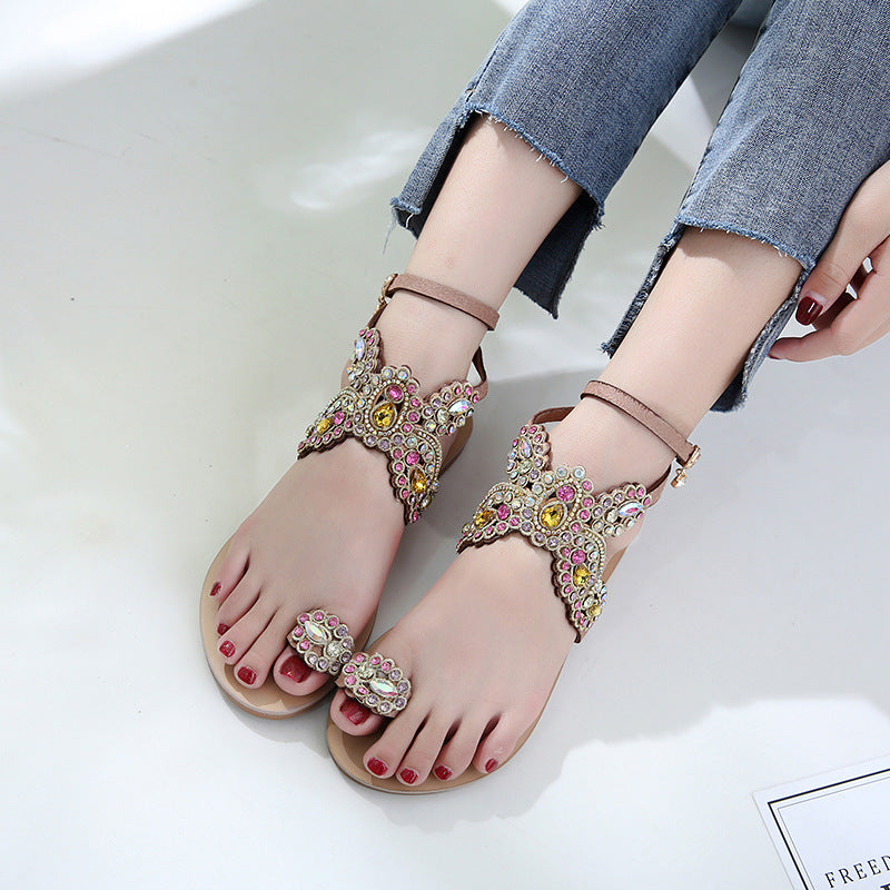 European And American Fashion Slip-Toe Women's Hollow Sandals
