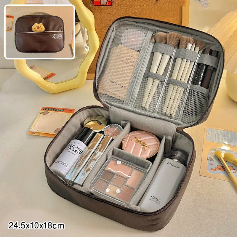 Large Capacity Cosmetic Bag Multi-Function Layering