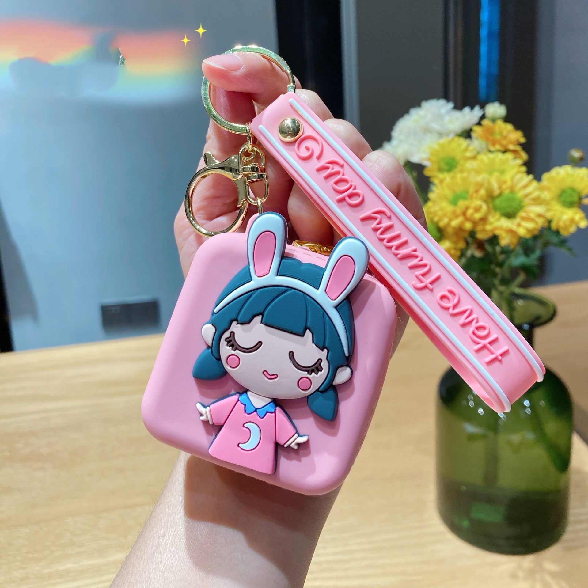 Cute Girl Silicone Earphone Bag Children's Coin Purse