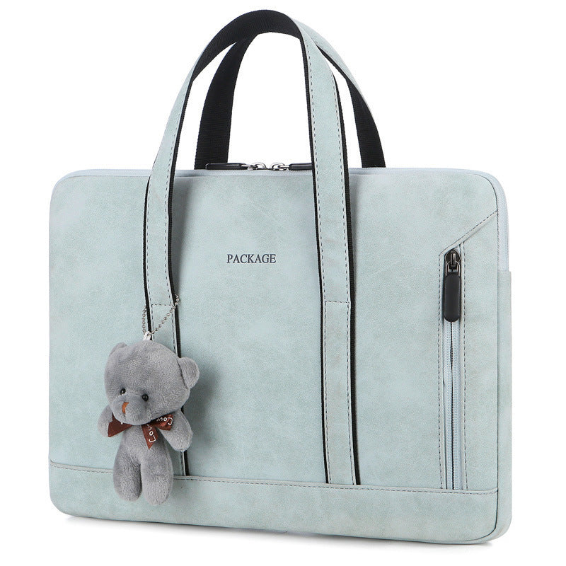 Waterproof PU Leather Briefcase Laptop Bag For Women Business Handbag 13.3 14 15.6 Inch For Macbook Pro 13 15 Case Notebook Bag