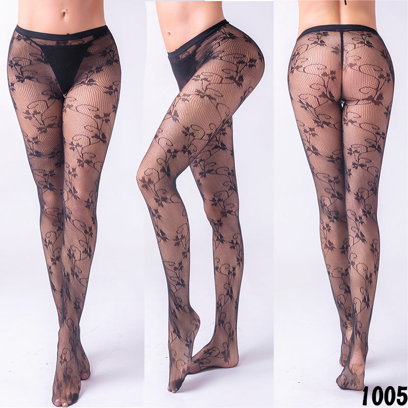 Vintage Rose Acquard Pantyhose