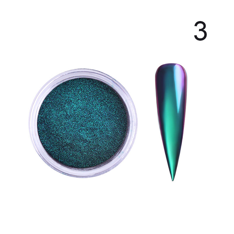 Mirror Peacock Laser Manicure Powder