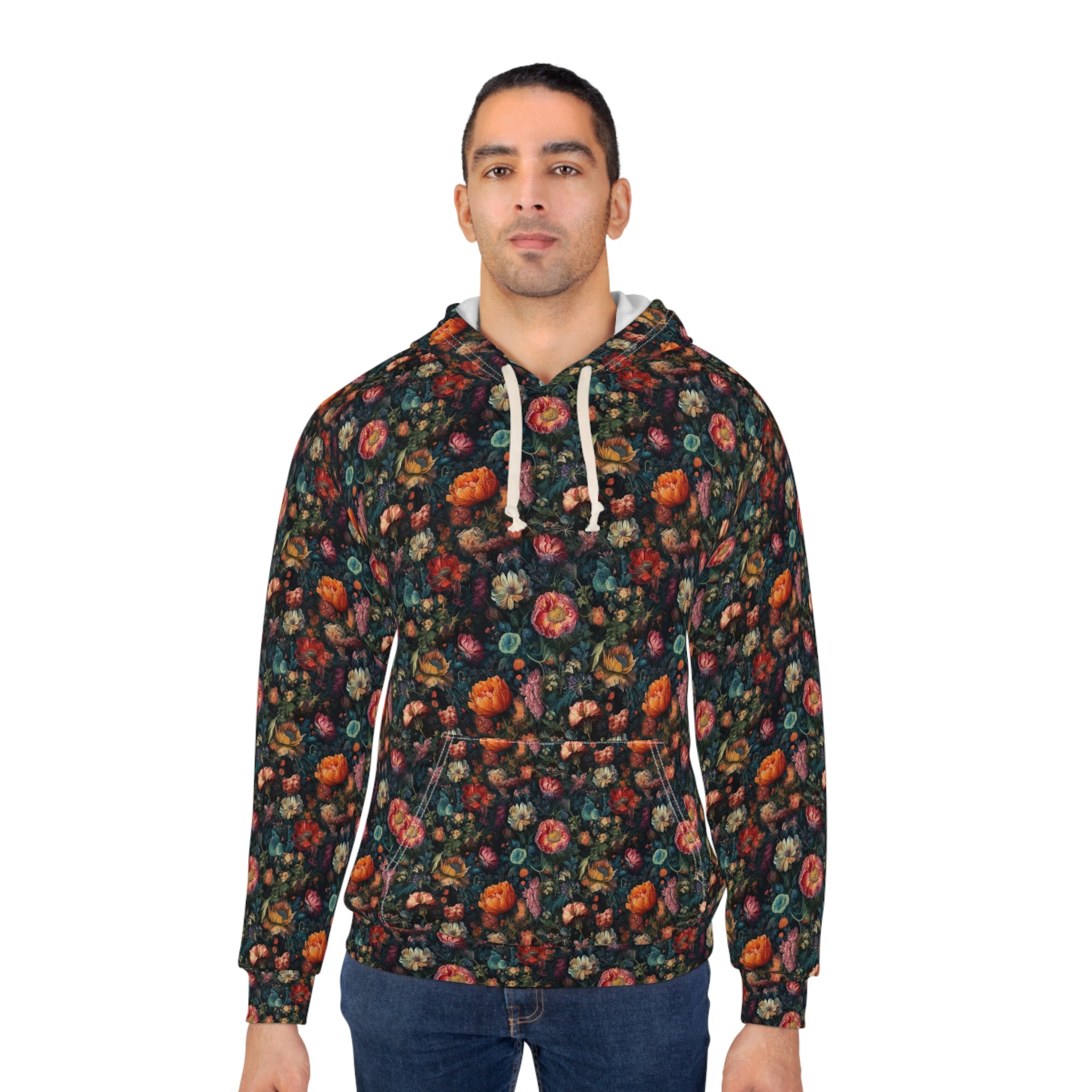 Cozy Floral Print Hoodie for Nature Lovers
