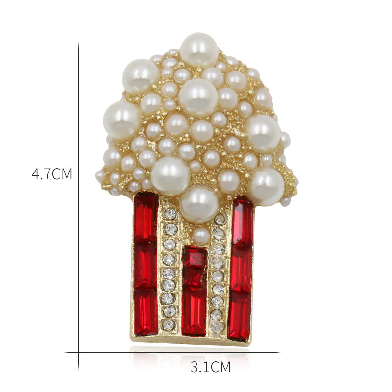 Brooch Customization English Letter Brooch Pearl Pin female