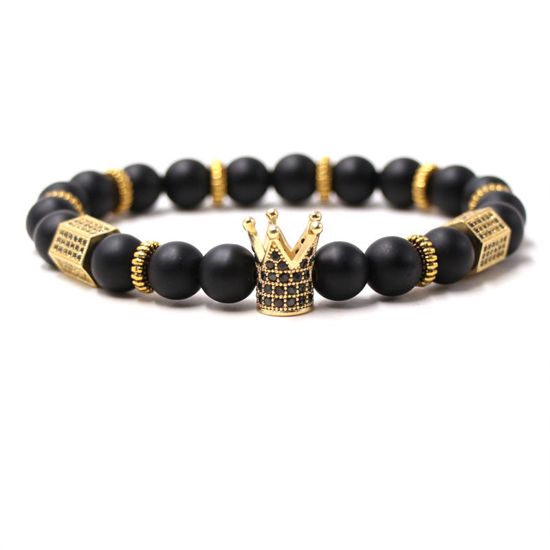 Micro-Set Zircon Crown Bracelet
