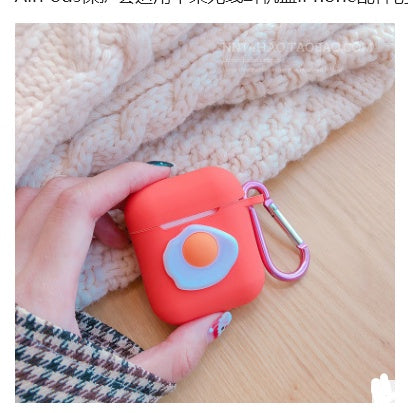 Compatible with Apple, AirPods Protective Jacket Cute Cartoon Silicone Anti-Falling Earphone Jacket Japanese Korean Women''s Key-Clasp Hanging Rope