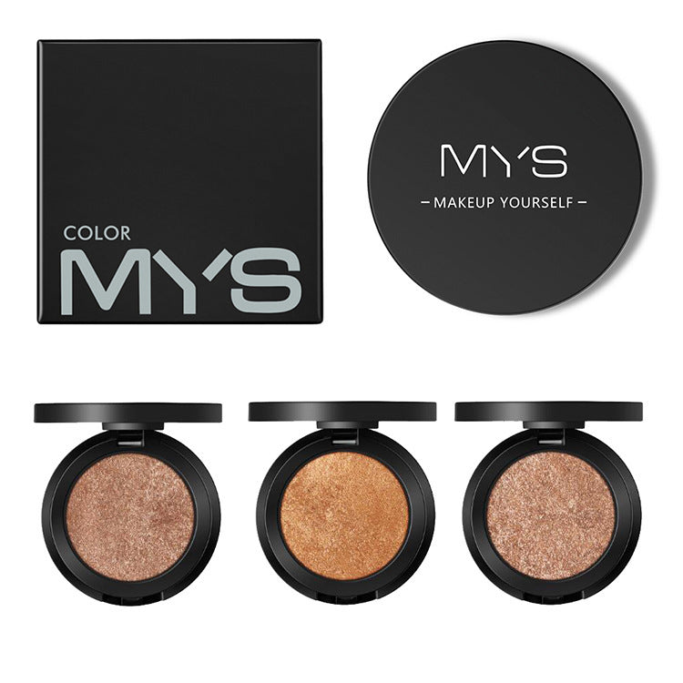 MYS Brand Face Makeup Powder 6 Color Waterproof Minerals Shimmer Brightener Contour Glow Kit Bronzer Highlighter Makeup Palettes