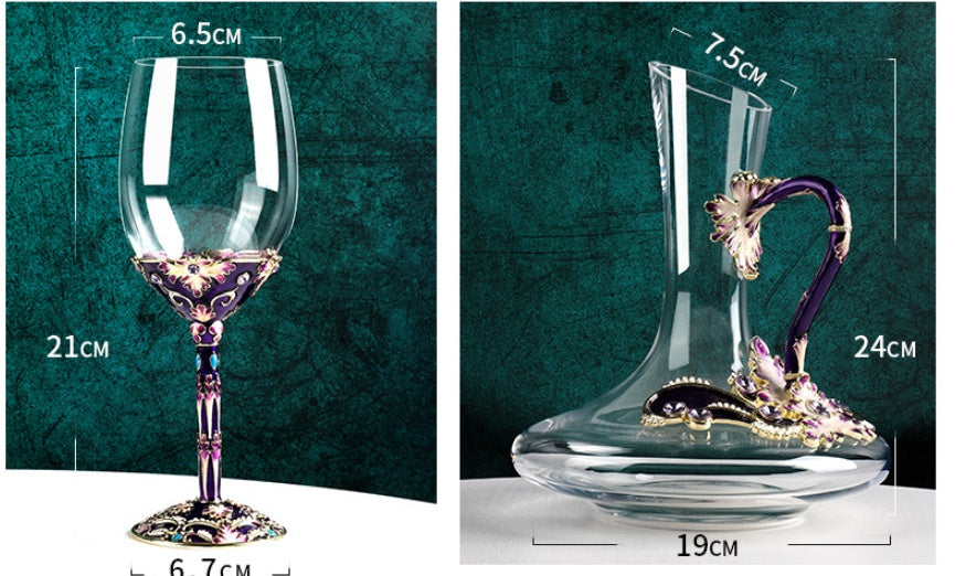 Lead-Free Crystal Red Wine Glass Decanter