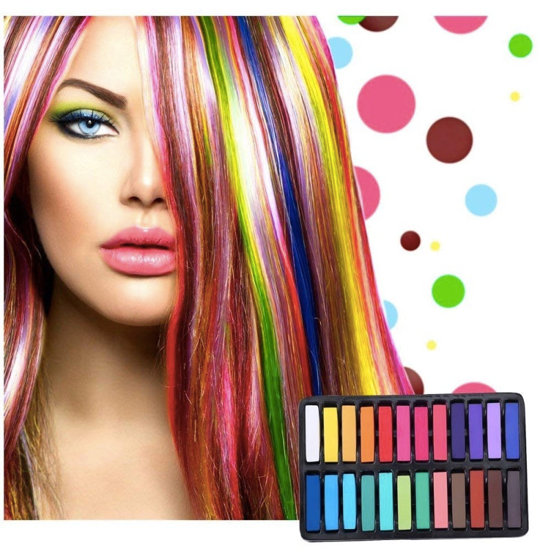 24-Color Short Hair Coloring Chalk Hair Color Pen