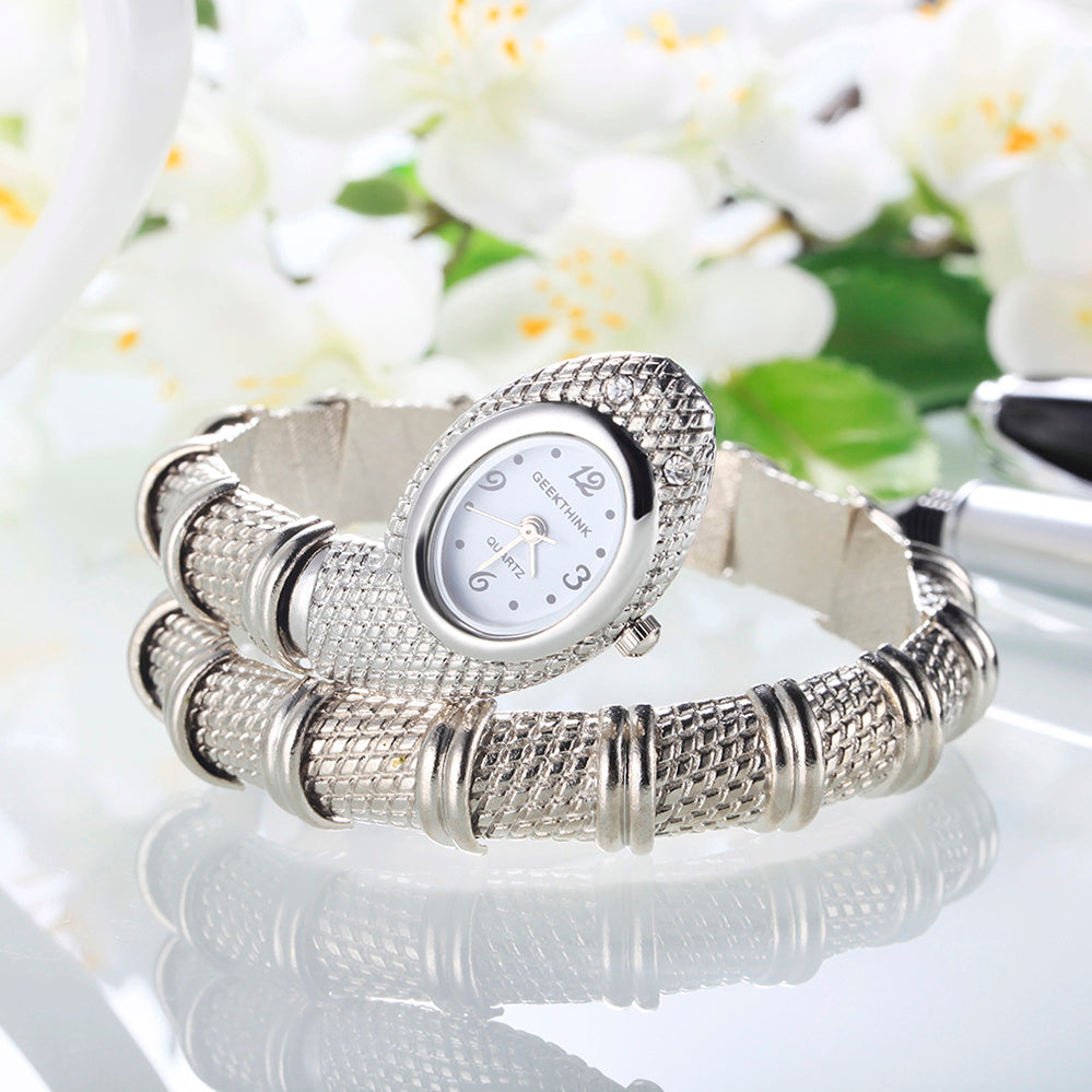 Women's Watch Bracelet Gold Snake Watch