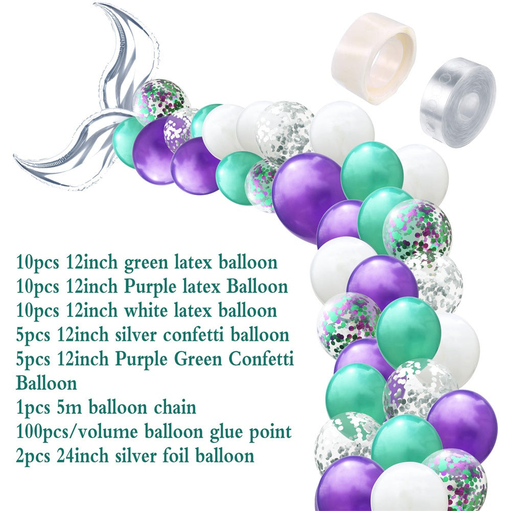 Mermaid Tail Shaped Latex Balloon