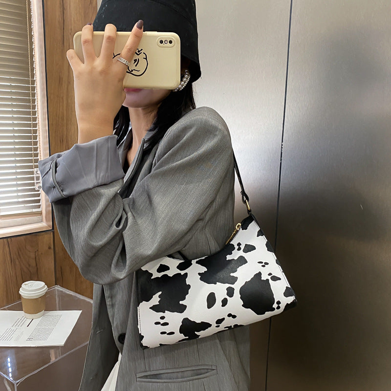Leopard Cow Print Underarm Bag