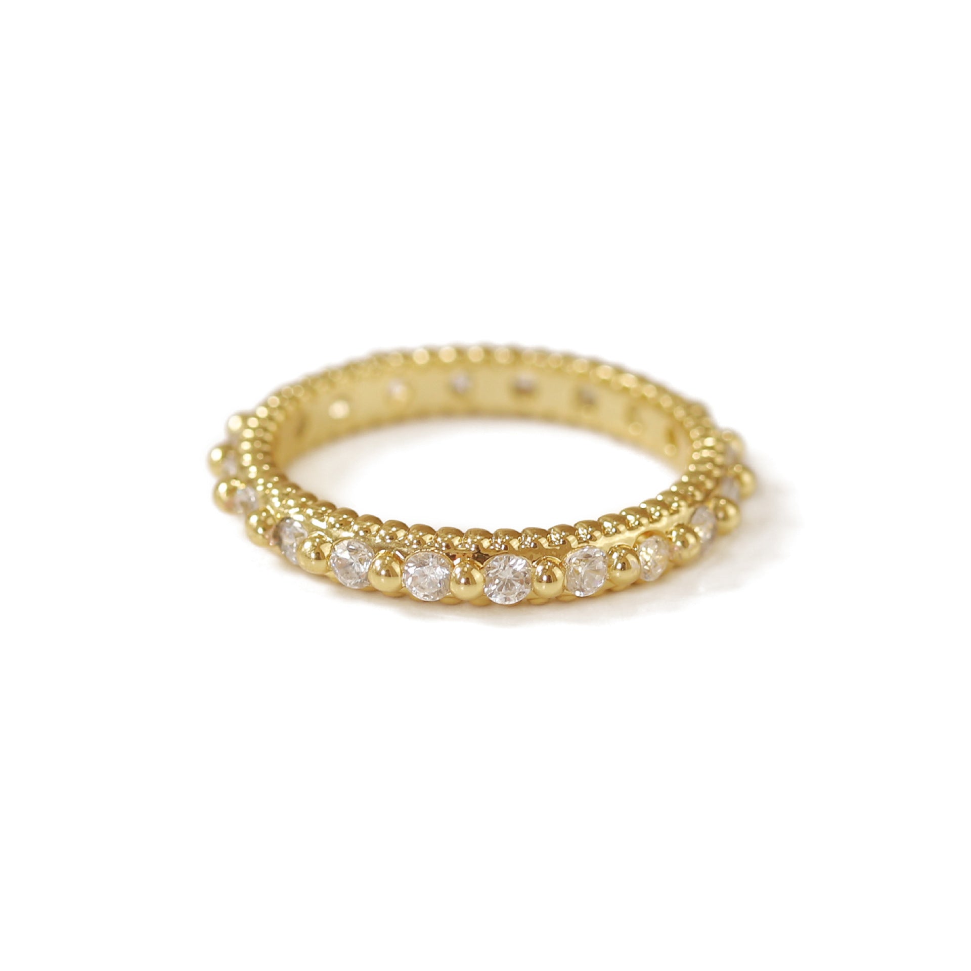 Zircon Inlaid Bracelet Ring