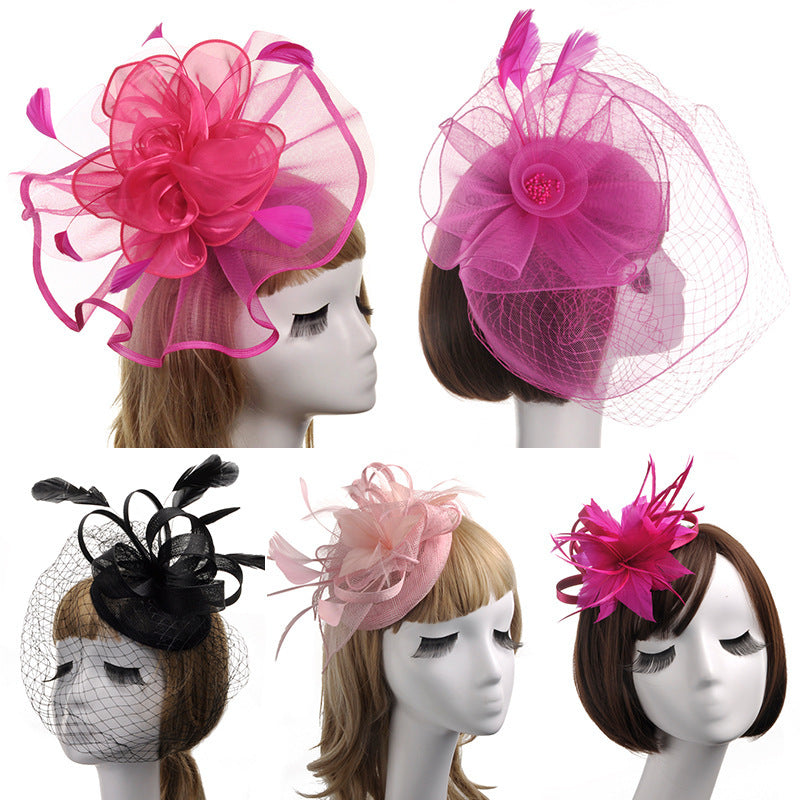 Lady In Top Hat Vintage Gauze Tiara Banquet
