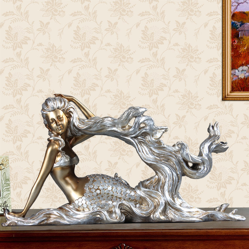 Beautifully Designed Mermaid  Wine Bottle Holder. Resin