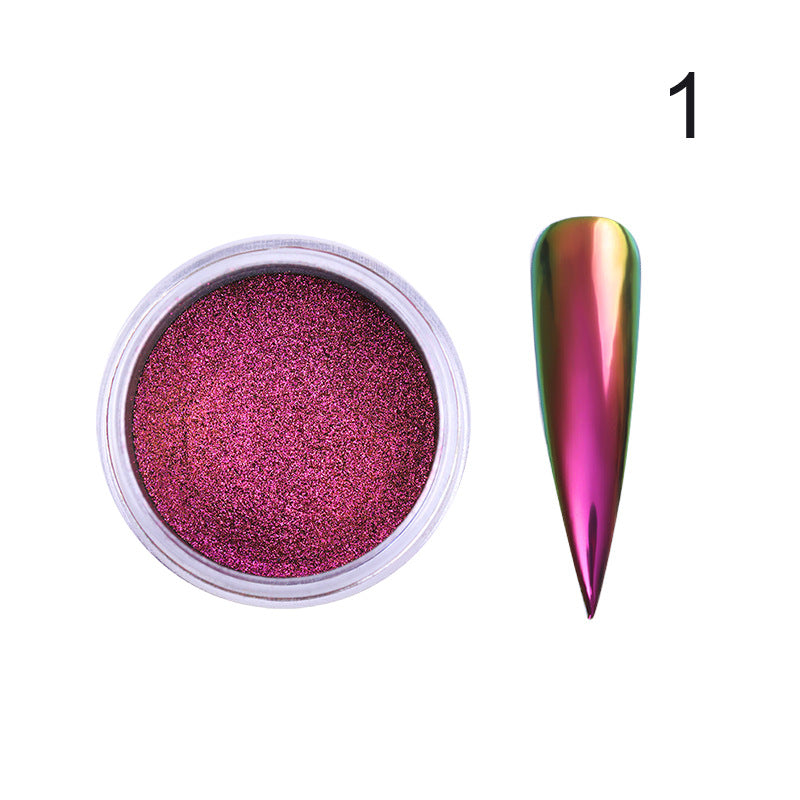 Mirror Peacock Laser Manicure Powder