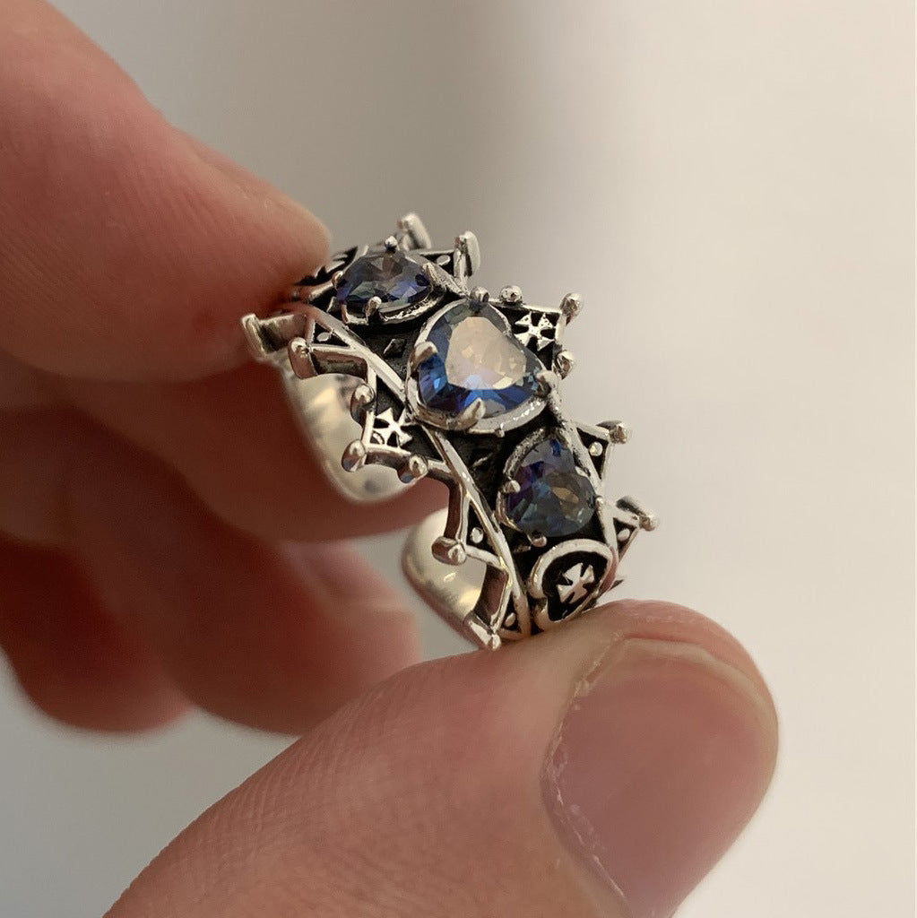 Cross Love Zircon Ring Female