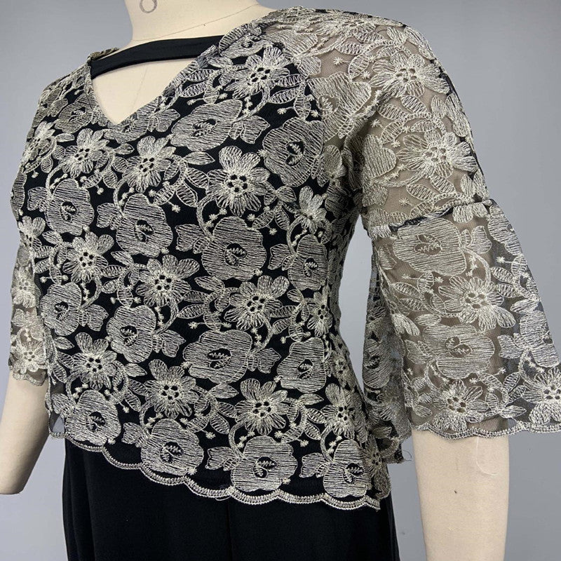 Lace Collage Mermaid Dress