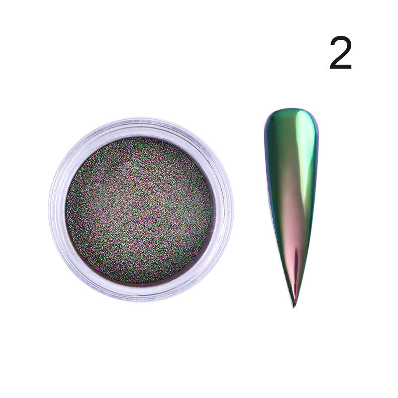 Mirror Peacock Laser Manicure Powder