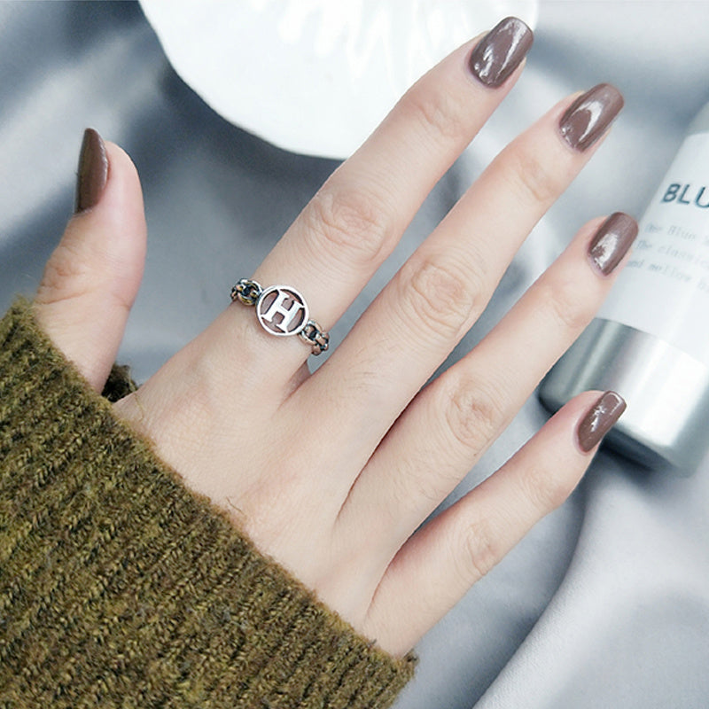 H Letter Single Ring