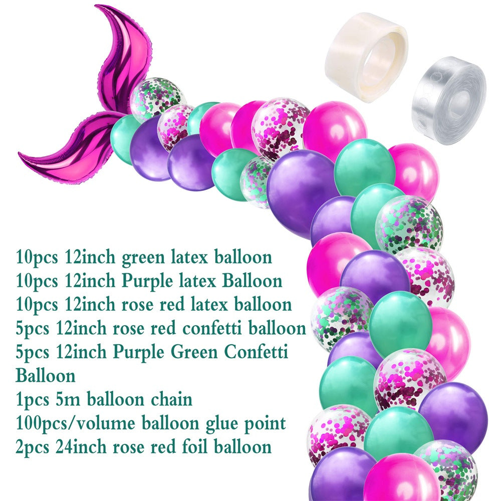 Mermaid Tail Shaped Latex Balloon