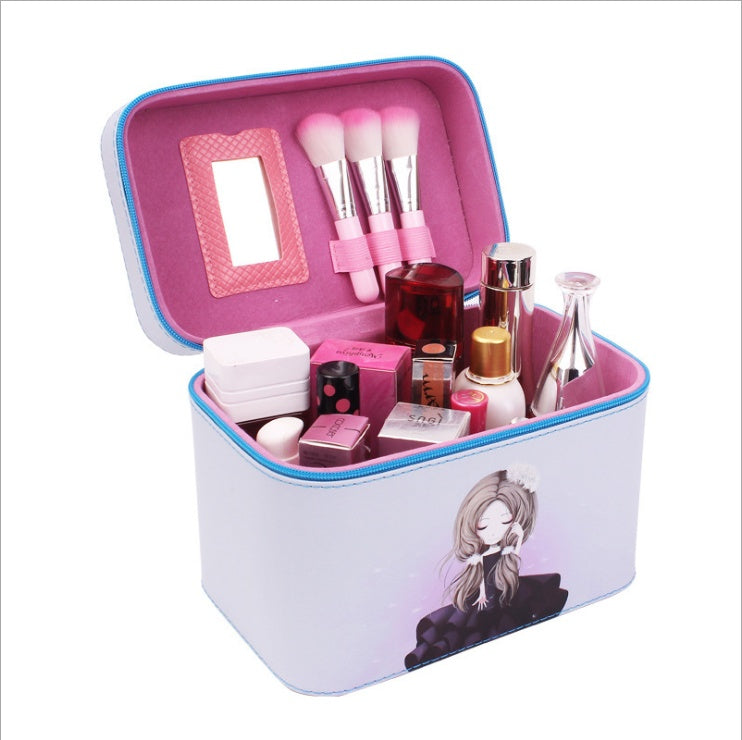 Manufacturer Korean Lovable Hand-Held Cosmetic Bag Waterproof Travel Package Make-Up Toolbox