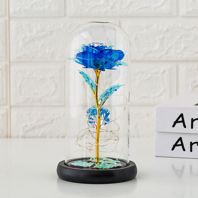 Preserved Flower Glass Cover Rose Flower Glass Cover Gift Gifts