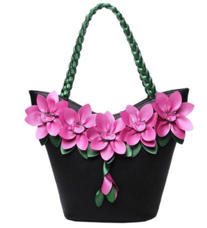 BIRDS Women Tote Designer Bag Leather Handbag Flower Composite Bags Women's Pouch Vintage Bolsas Brands Purse