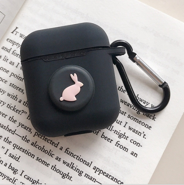 Compatible with Apple, AirPods Protective Jacket Cute Cartoon Silicone Anti-Falling Earphone Jacket Japanese Korean Women''s Key-Clasp Hanging Rope