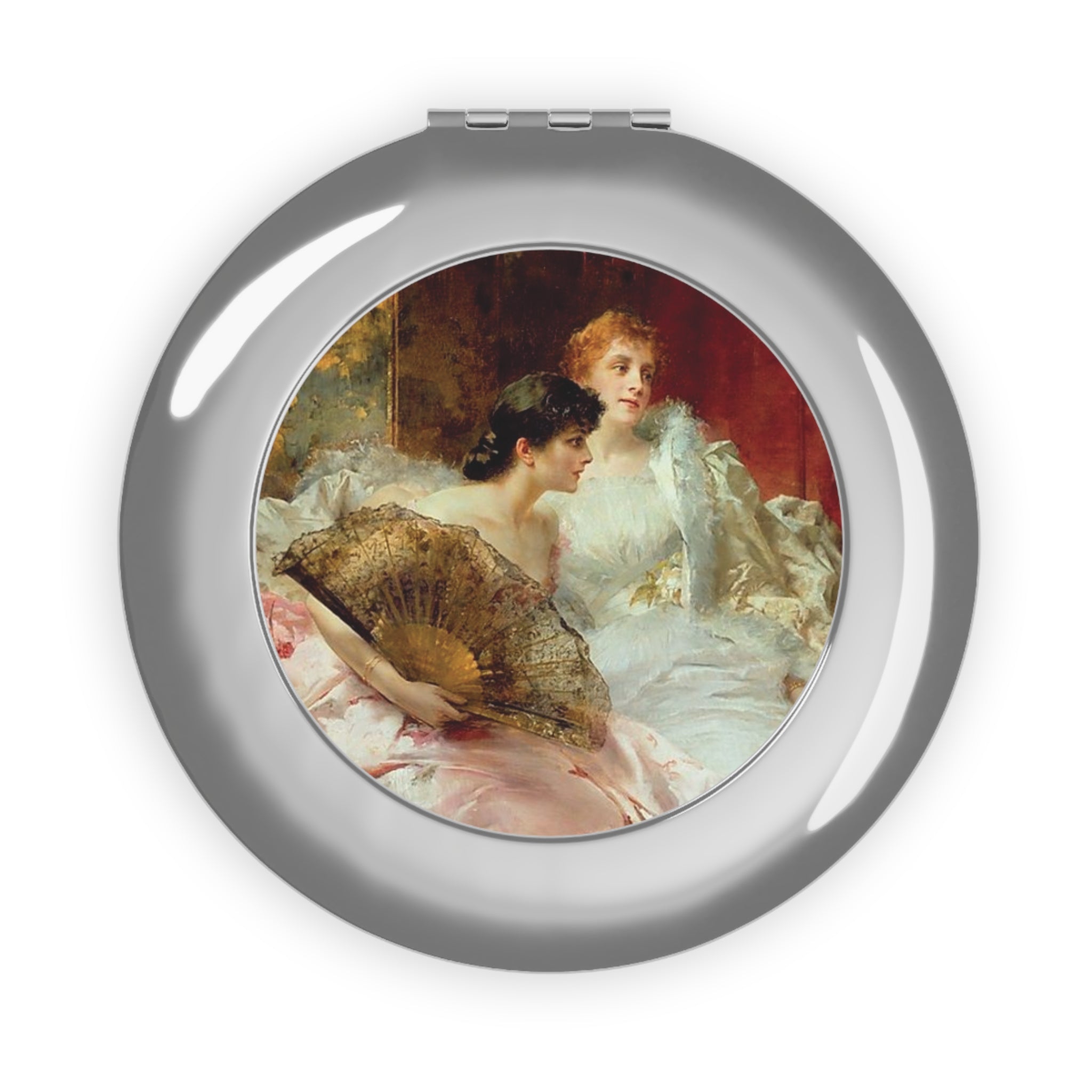 Vintage Fancy Compact Travel Mirror