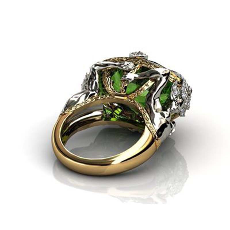 Mermaid Green Diamond Ring