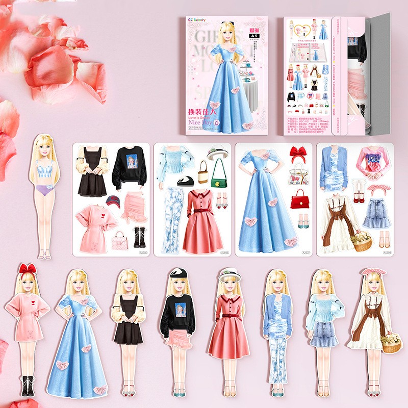 Magnetic Dressing Stickers Baby Clothing Stickers Book Toys