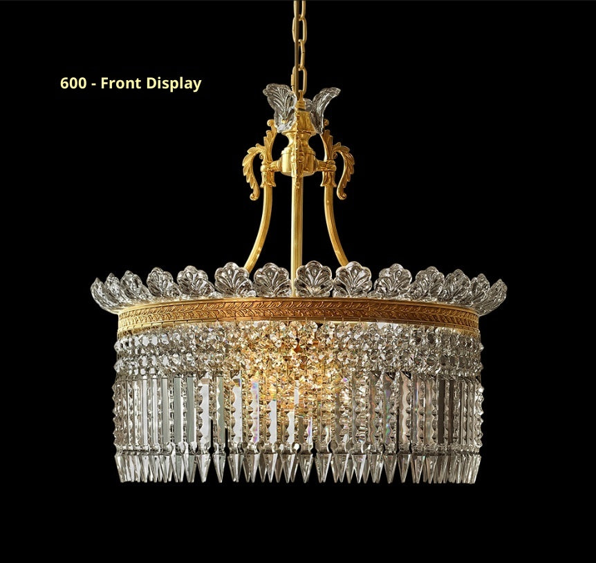 Dining Room Entrance Corridor Bedroom Copper Crystal Chandelier