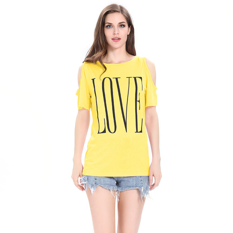 Round Neck Strapless Casual Short Sleeve