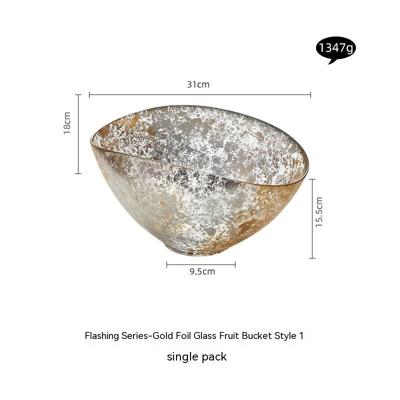 High-End And Fashionable Fruit Plate Large Crystal Glass Plate