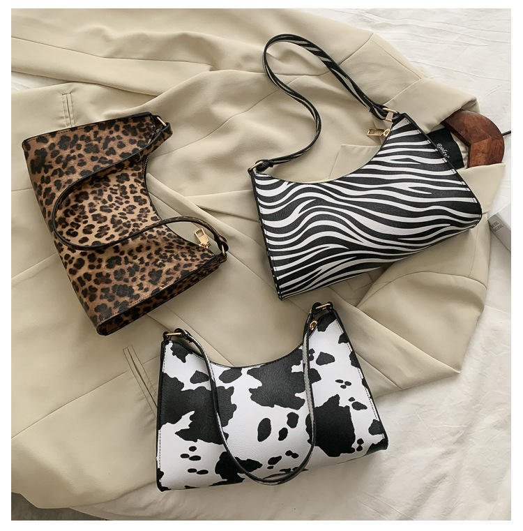 Leopard Cow Print Underarm Bag