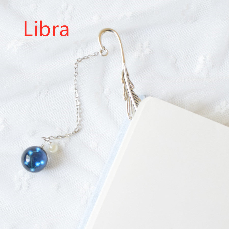 Original Luminous Twelve Constellation Bookmark Metal Retro