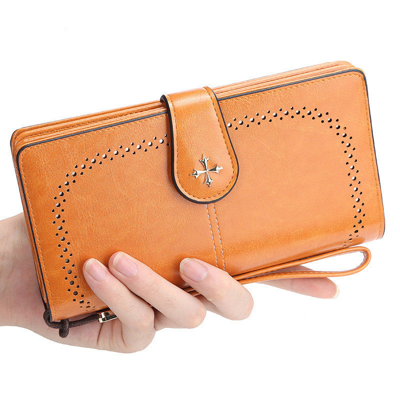Retro Fashion Zipper Multi-Card Coin Purse Ladies Wallet